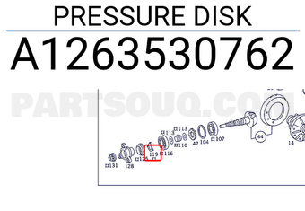 MERCEDES A1263530762 PRESSURE DISK
