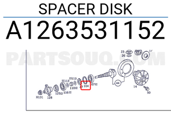 MERCEDES A1263531152 SPACER DISK
