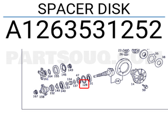 MERCEDES A1263531252 SPACER DISK