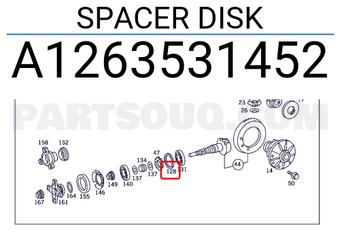 MERCEDES A1263531452 SPACER DISK