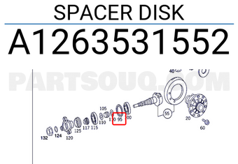 MERCEDES A1263531552 SPACER DISK