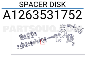 MERCEDES A1263531752 SPACER DISK