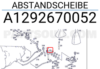 MERCEDES A1292670052 ABSTANDSCHEIBE