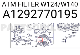 MERCEDES A1292770195 ATM FILTER W124/W140