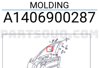 MERCEDES A1406900287 MOLDING