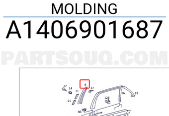 MERCEDES A1406901687 MOLDING