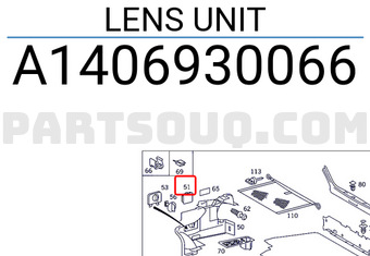 MERCEDES A1406930066 LENS UNIT