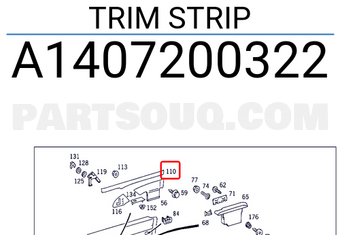 MERCEDES A1407200322 TRIM STRIP