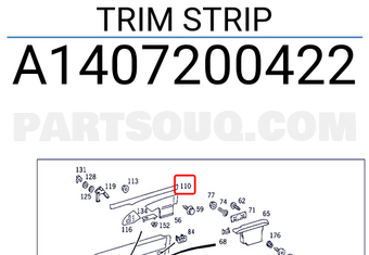 MERCEDES A1407200422 TRIM STRIP