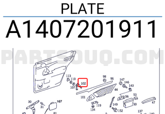 MERCEDES A1407201911 PLATE