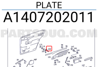 MERCEDES A1407202011 PLATE