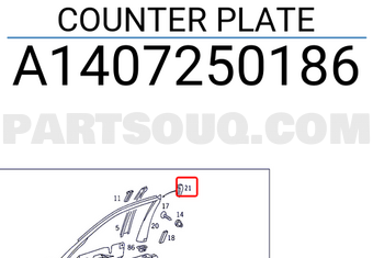 MERCEDES A1407250186 COUNTER PLATE