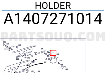 MERCEDES A1407271014 HOLDER