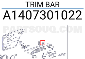 MERCEDES A1407301022 TRIM BAR