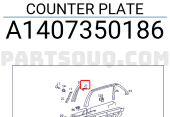 MERCEDES A1407350186 COUNTER PLATE