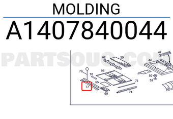 MERCEDES A1407840044 MOLDING