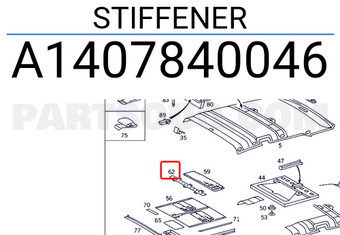 MERCEDES A1407840046 STIFFENER