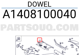 MERCEDES A1408100040 DOWEL
