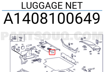 MERCEDES A1408100649 LUGGAGE NET