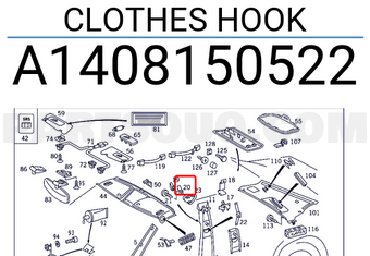 MERCEDES A1408150522 CLOTHES HOOK