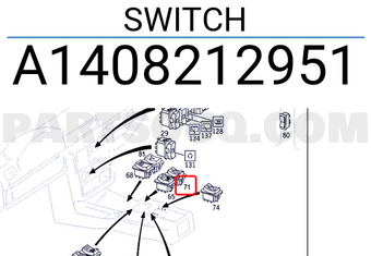 MERCEDES A1408212951 SWITCH