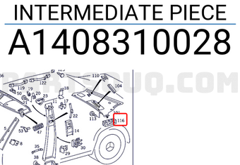 MERCEDES A1408310028 INTERMEDIATE PIECE