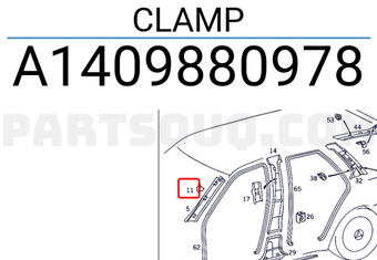 MERCEDES A1409880978 CLAMP