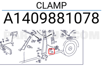 MERCEDES A1409881078 CLAMP