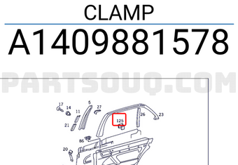 MERCEDES A1409881578 CLAMP