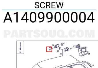 MERCEDES A1409900004 SCREW