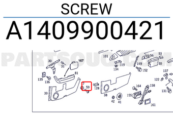 MERCEDES A1409900421 SCREW