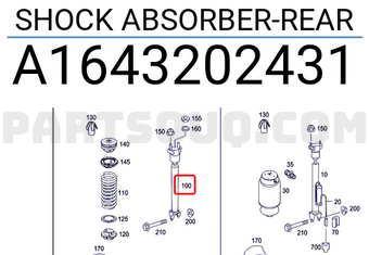MERCEDES A1643202431 ممتص صدمات خلفي