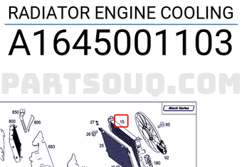MERCEDES A1645001103 RADIADOR DE REFRIGERACIÓN DEL MOTOR