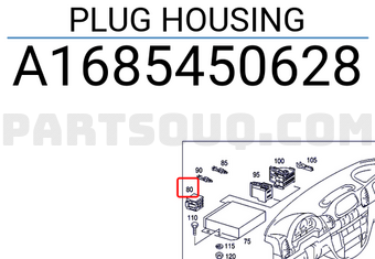 MERCEDES A1685450628 PLUG HOUSING
