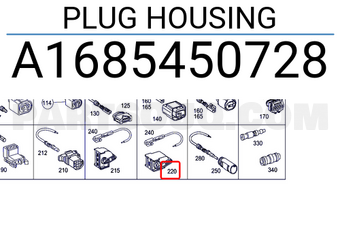 MERCEDES A1685450728 PLUG HOUSING