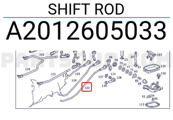 MERCEDES A2012605033 SHIFT ROD