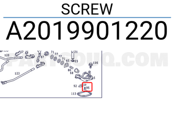 MERCEDES A2019901220 SCREW