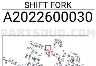 MERCEDES A2022600030 SHIFT FORK