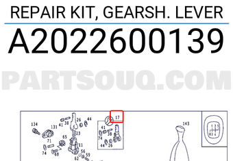 MERCEDES A2022600139 REPAIR KIT, GEARSH. LEVER
