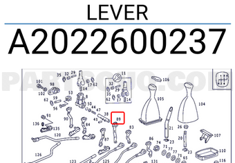 MERCEDES A2022600237 LEVER