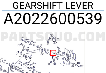 MERCEDES A2022600539 GEARSHIFT LEVER