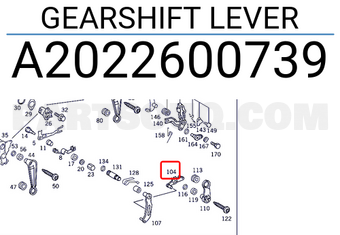 MERCEDES A2022600739 GEARSHIFT LEVER