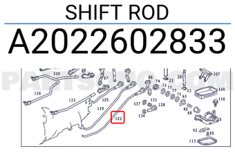 MERCEDES A2022602833 SHIFT ROD