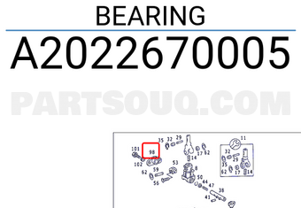 MERCEDES A2022670005 BEARING