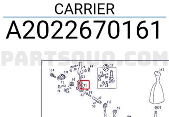 MERCEDES A2022670161 CARRIER