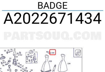 MERCEDES A2022671434 BADGE
