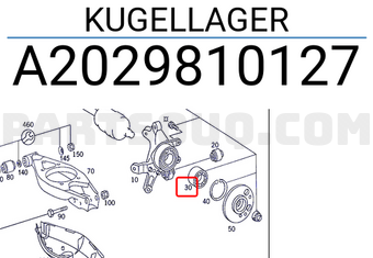 MERCEDES A2029810127 KUGELLAGER