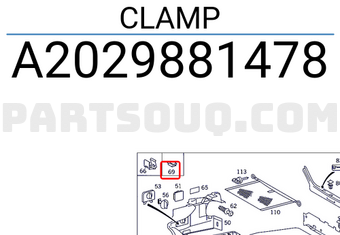 MERCEDES A2029881478 CLAMP