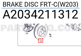 MERCEDES A2034211312 BRAKE DISC FRT-C(W203)