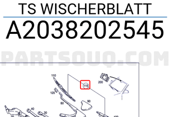 MERCEDES A2038202545 TS WISCHERBLATT